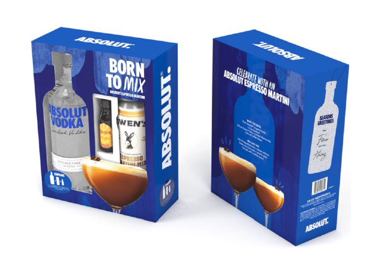 Absolut, Vodka, Absolut Vodka, Martini, Mix, absolut espresso martini kit, martini kit, Kahlua, liqueur, gift set, cocktail, cocktail set, coffee liqueur, espresso martini, coffee, Swedish Vodka