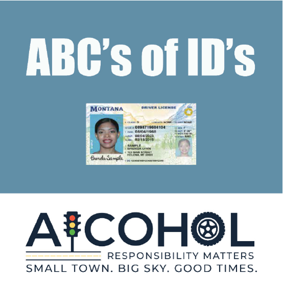 ABCs of IDs poster with image of a drivers license